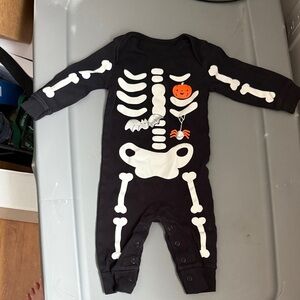 Carter's Black Baby Onesie with Skeleton Design